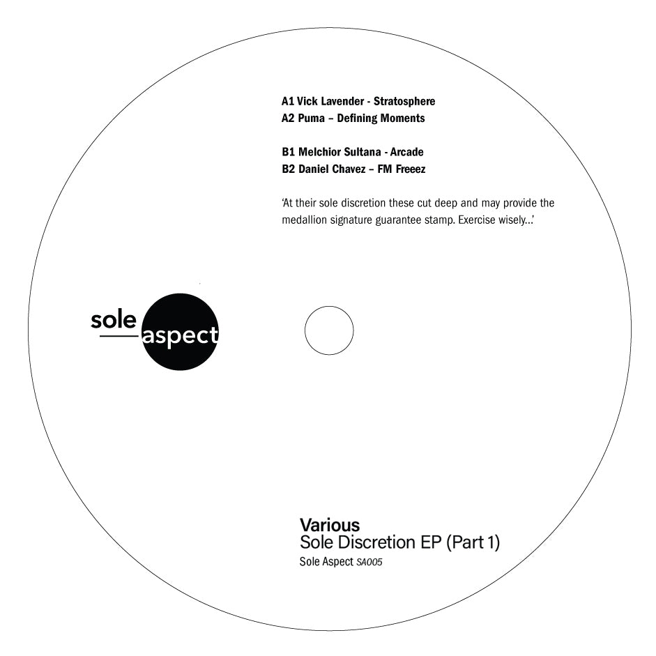 SA005: VARIOUS - SOLE DISCRECTION EP (PART 1) 12"
