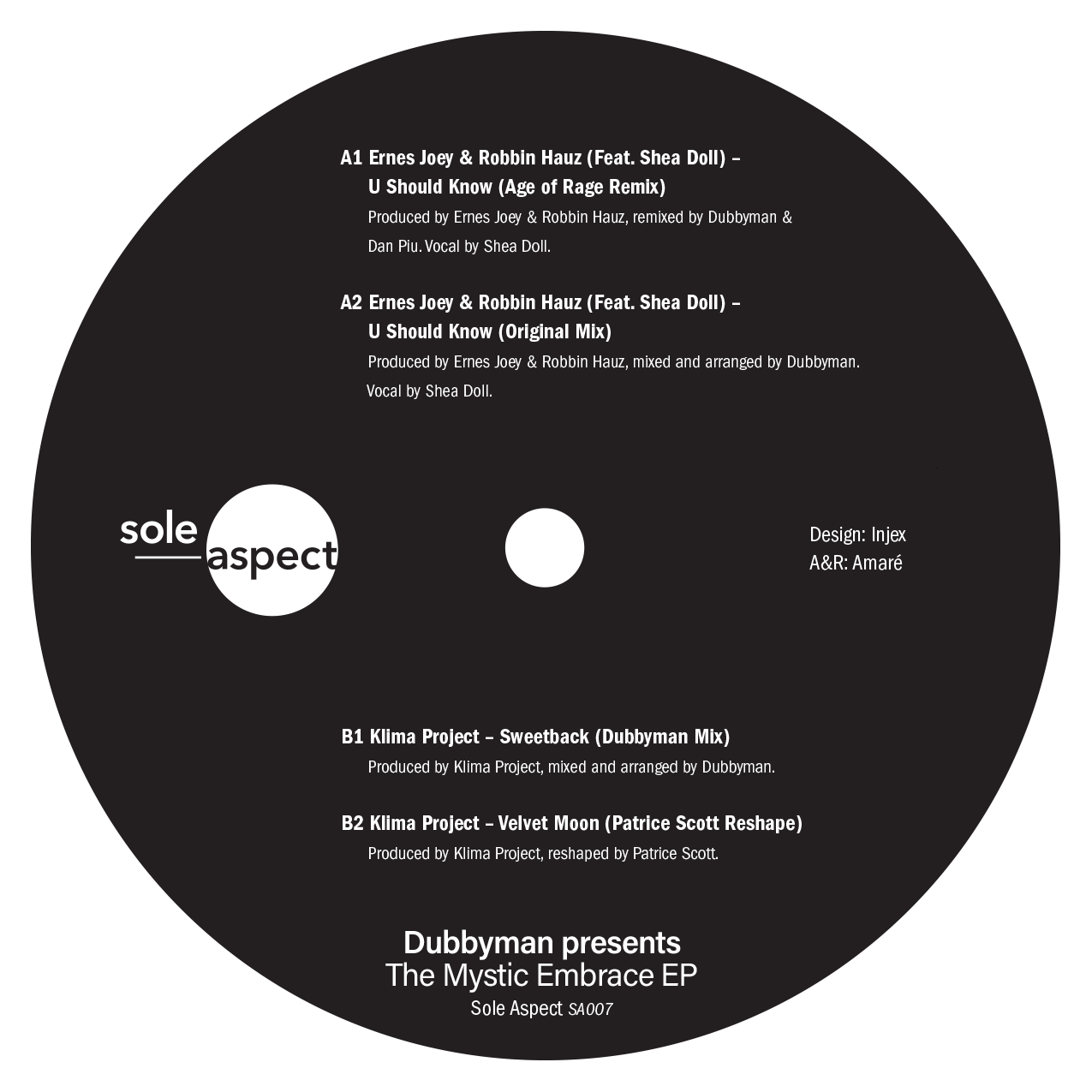 SA007: DUBBYMAN PRESENTS THE MYSTIC EMBRACE EP 12"