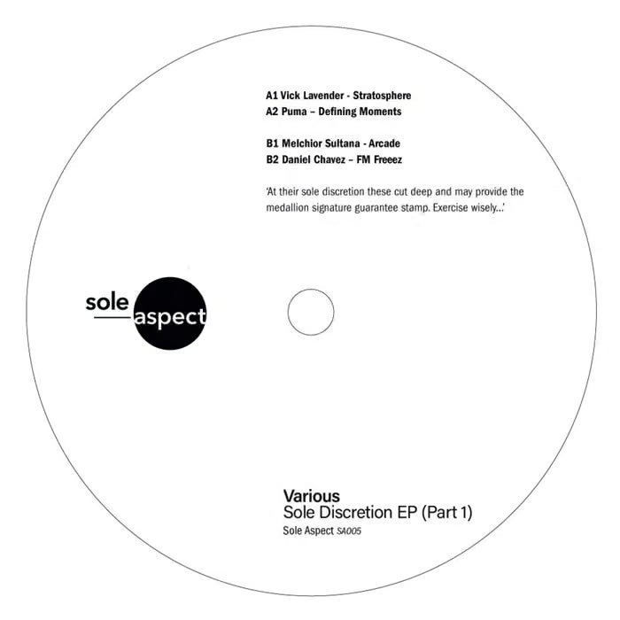 Sole Discretion EP (Part 1) [Vinyl Only Release] - No Digital Download